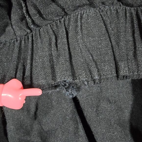 Scoop Womens Linen Blend Wide Leg Pull-On Short Black Size XL Summer Outdoors - Picture 9 of 11